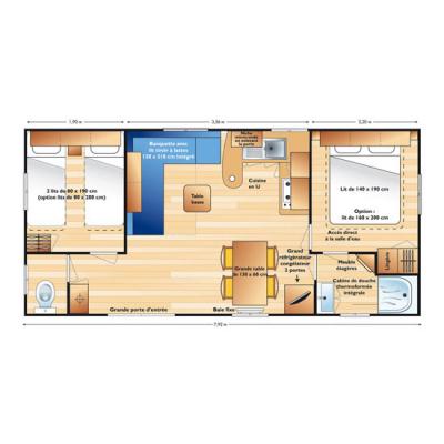 Mobil Home 4 / 6 personnes - Camping Ariane Merville-Franceville