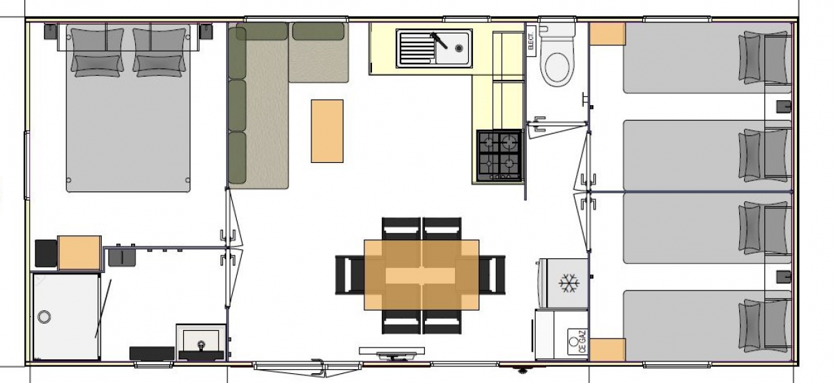 Plan Mobil-Home TOSCANE Plan Mobil-Home TOSCANE