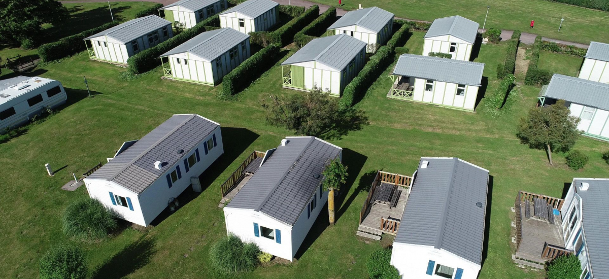 Vue de drone - Camping Ariane à Merville-Francevile-Plage Vue de drone - Camping Ariane à Merville-Francevile-Plage