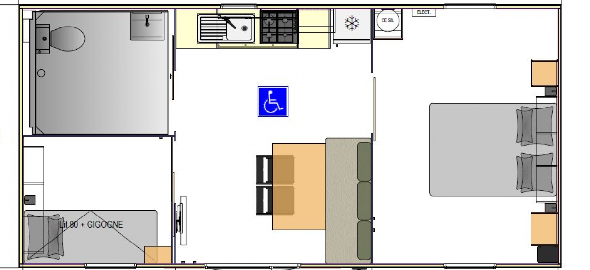 Plan Mobil-Home VENEZIA PMR Plan Mobil-Home VENEZIA PMR